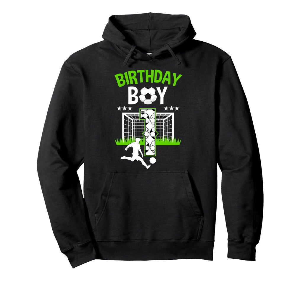 Birthday Soccer 1 Year Old Who Loves Hoodie - Minimalist Print for Adults