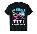 Baseball Or Bows Titi Loves You Gender T-Shirt - Trendy Graphic for Adults