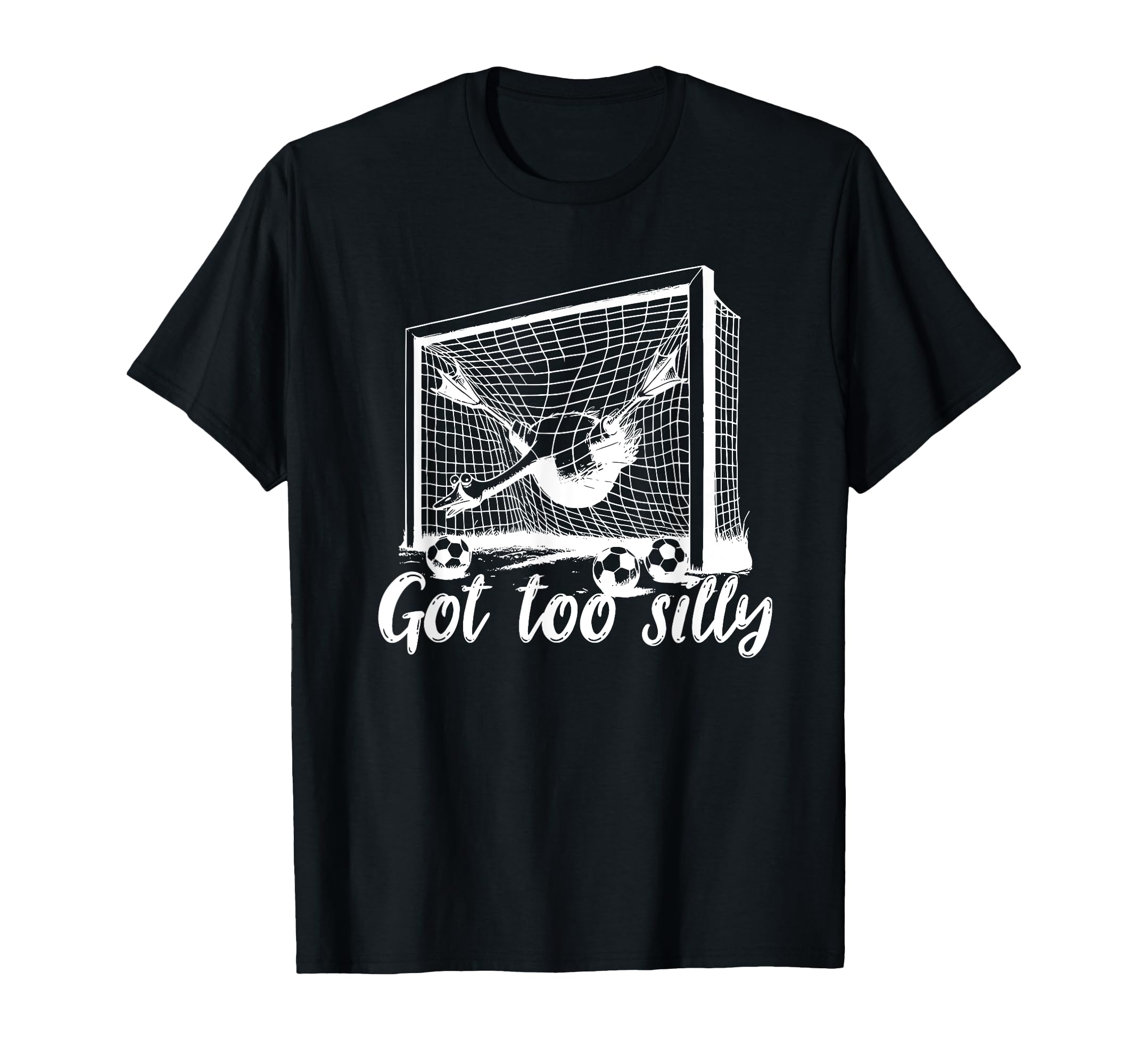 Got Too Silly Goose Funny Soccer Sweatshirt - Minimalist Print for Adults