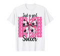 Just Who Loves Soccer Coquette Bow T-Shirt - Fun Novelty Design Unisex