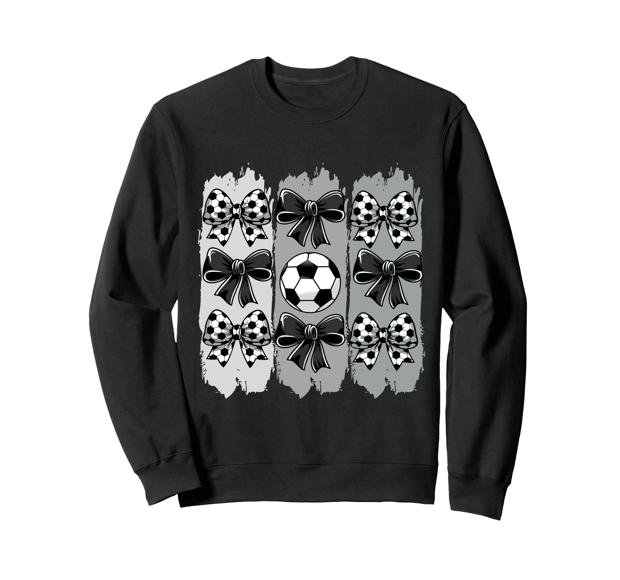 Soccer Coquette Bow Soccer Ball Sweatshirt - Trendy Graphic for Adults