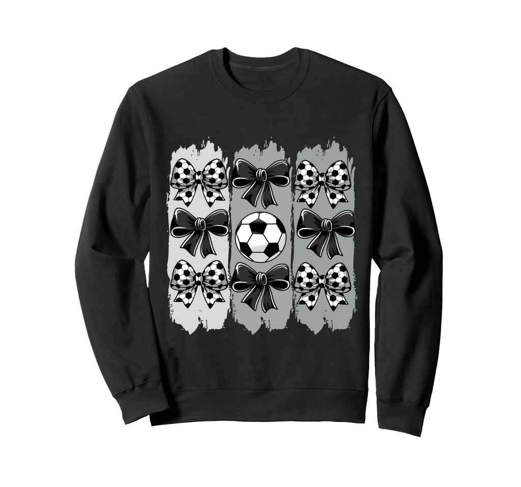 Soccer Coquette Bow Soccer Ball Sweatshirt - Fun Novelty Design Unisex