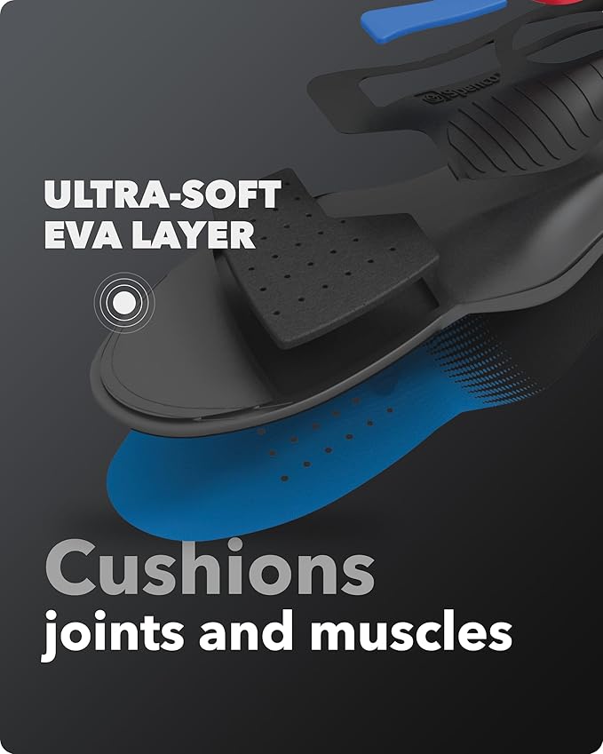 Spenco Total Support Max Shoe Insoles - Orthotic Metatarsal Arch Support Inserts - Absorbs Shock, Reduces Over-Pronation, Conforms to Foot Contours, Deep Heel Cupping Men's 14-15.5