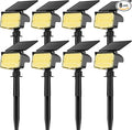 Solar Spot Lights Outdoor, 92 LEDs Landscape Lighting with 3 Lighting Modes and Auto On/Off, IP67 Waterproof Spotlights, Outdoor Solar Lights for Yard Garden, 8 Pack (Warm White)