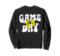 Groovy Softball Game Day Bow Game Day Sweatshirt - Graphic Print Unisex