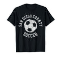 San Diego County Soccer Distressed 90S T-Shirt - Custom Art Print Unisex