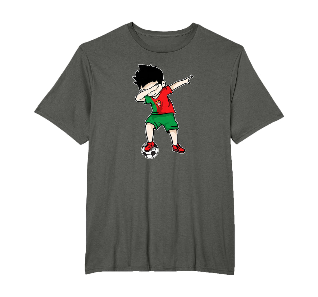 Dabbing Soccer Portugal Football T-Shirt - Unique Graphic for Adults