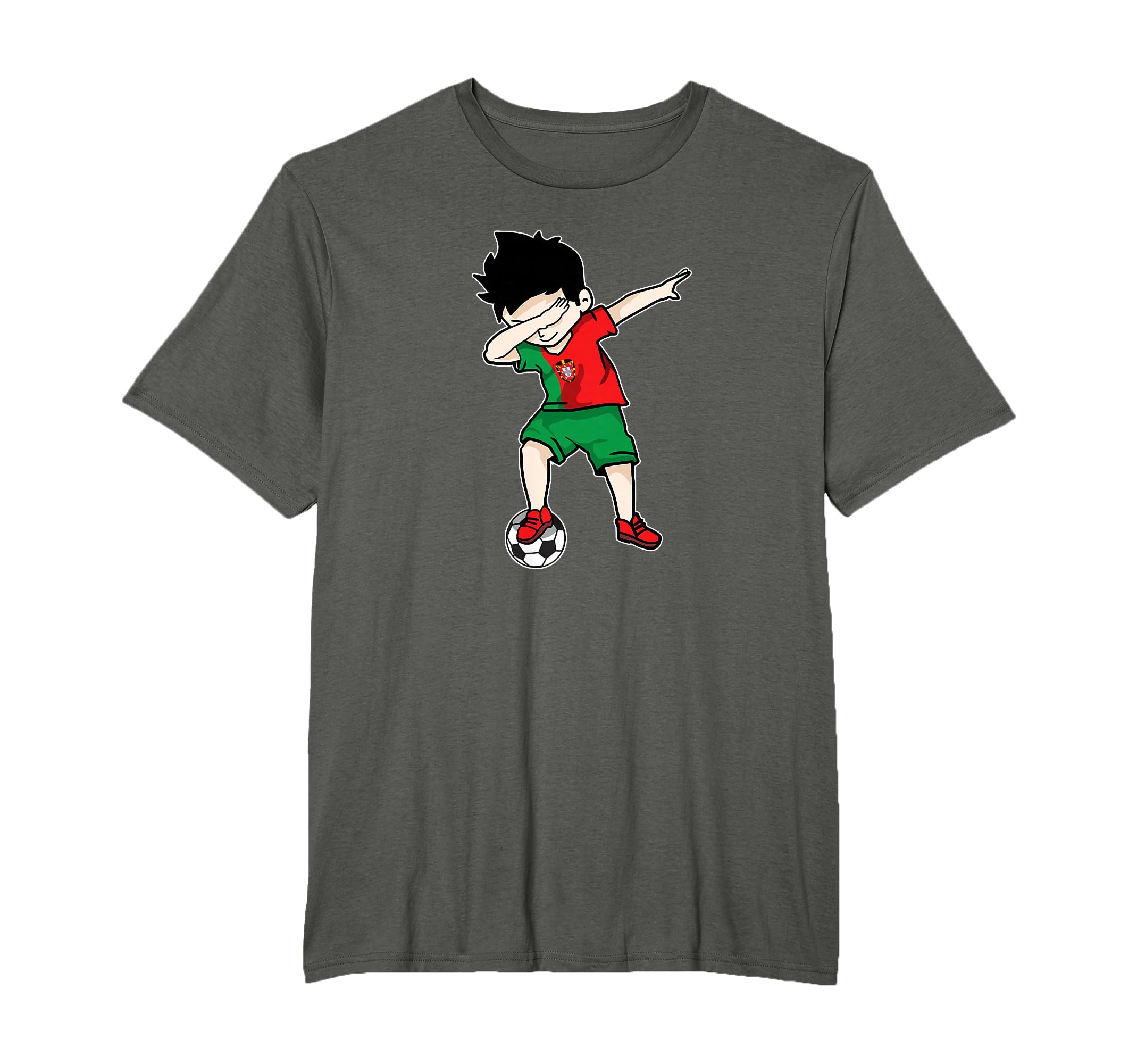Dabbing Soccer Portugal Football T-Shirt - Unique Graphic for Adults