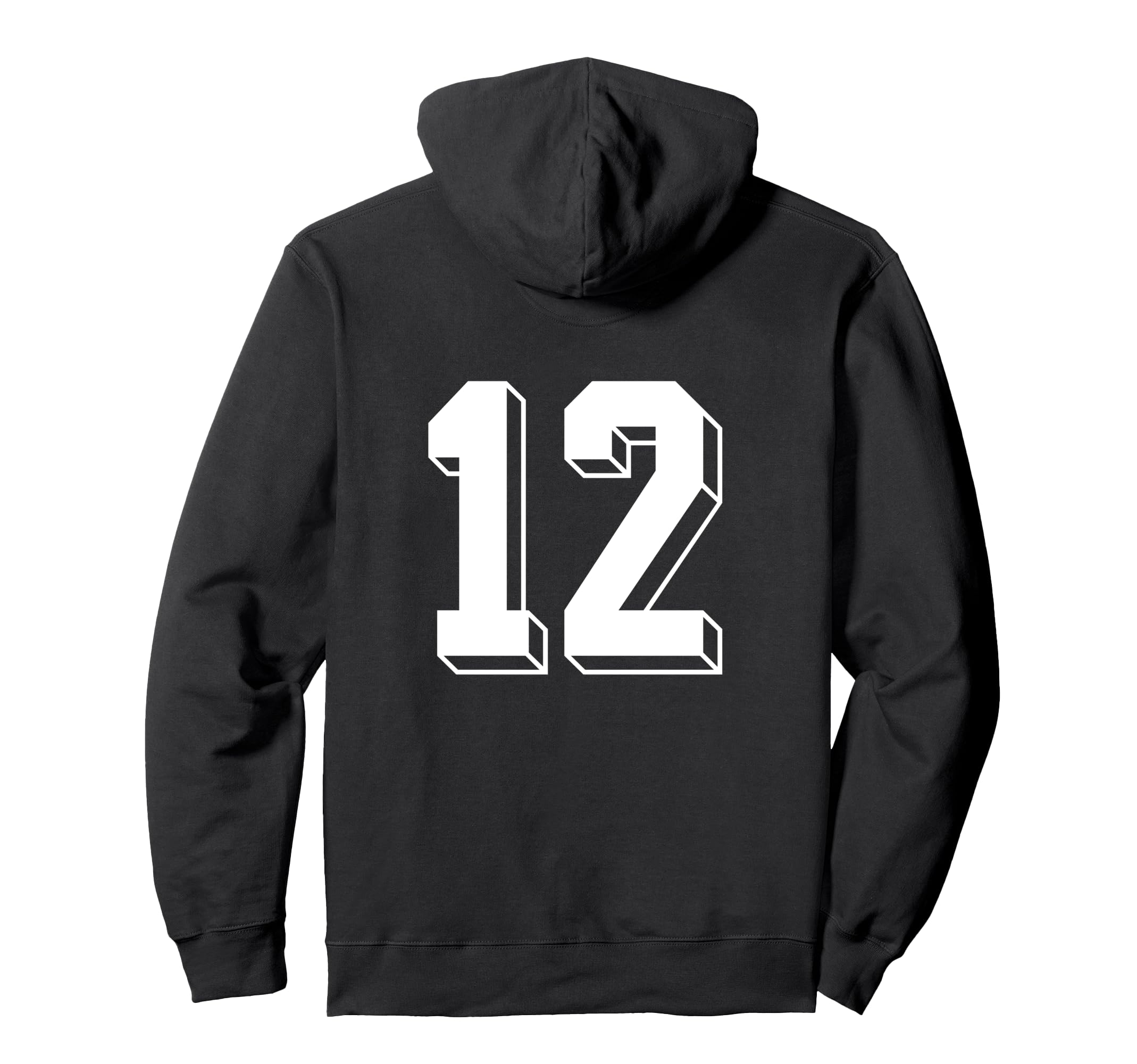 Number 12 Backside 80S 90S Team Jersey Hoodie - Graphic Print Unisex
