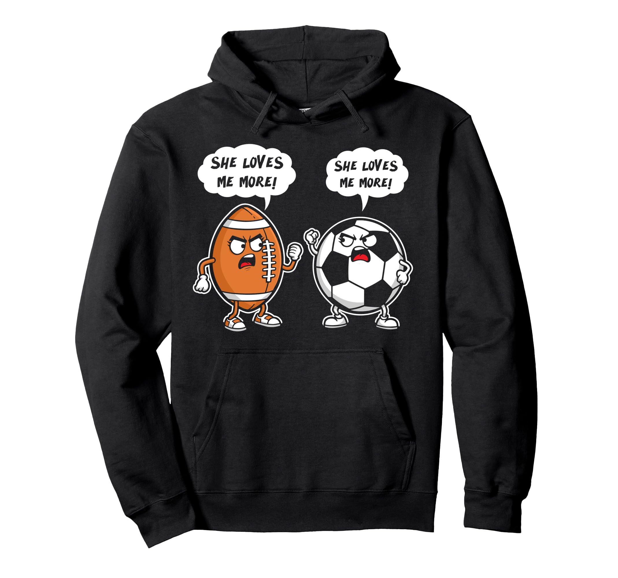 Football Soccer Player She Loves Me More Hoodie - Aesthetic Graphic Unisex