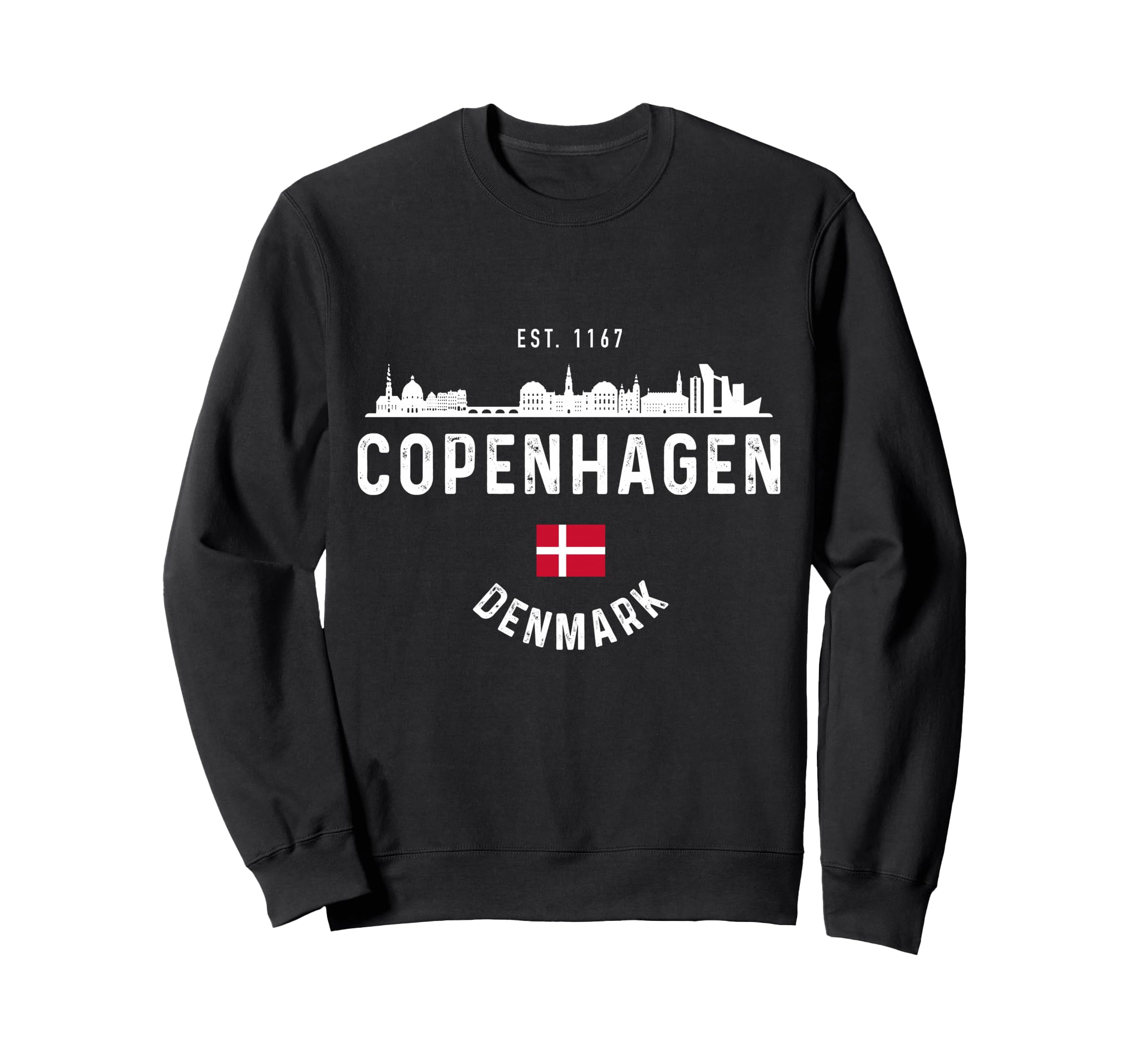 Copenhagen Denmark Skyline Sweatshirt - Aesthetic Graphic Men Women