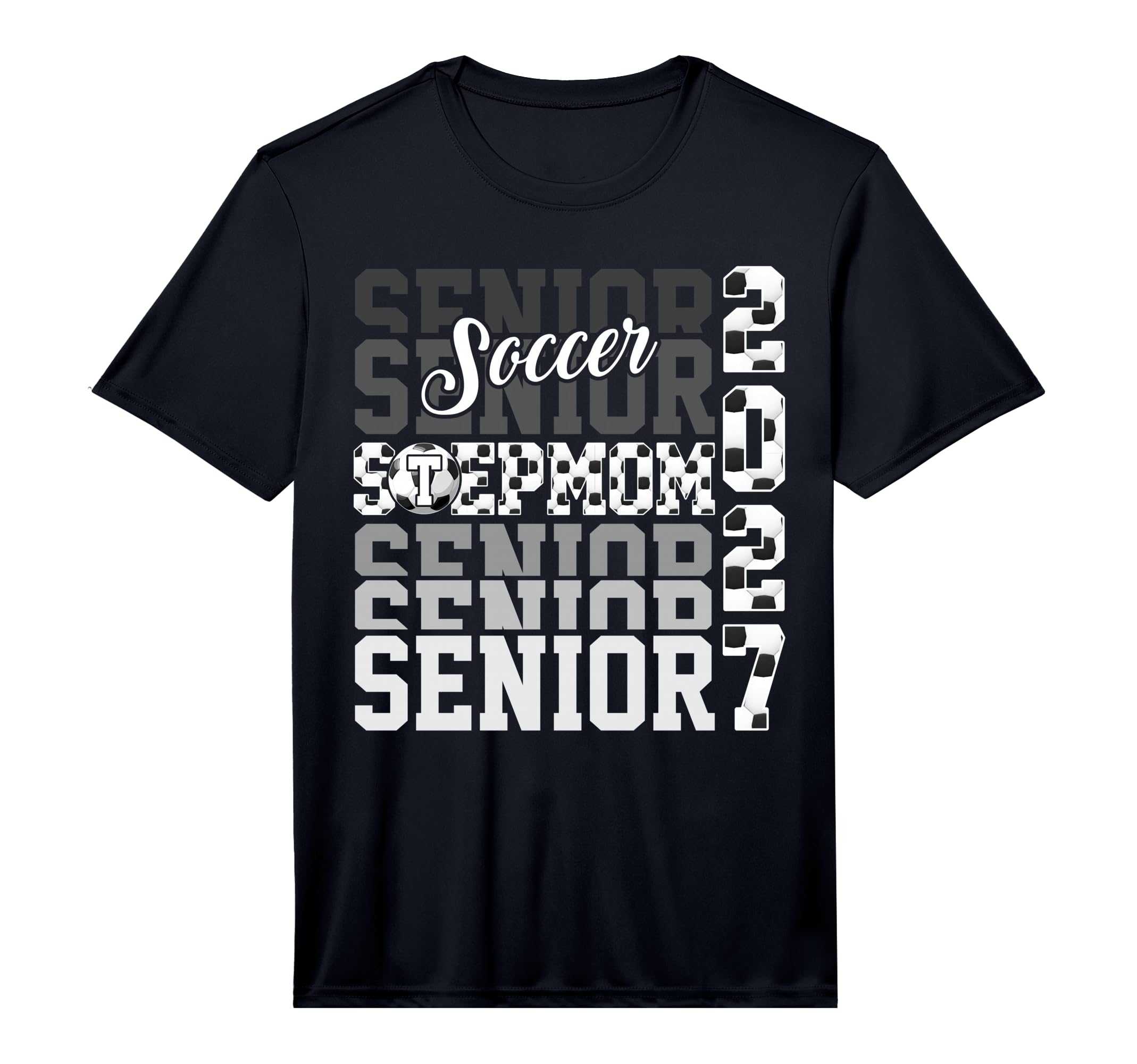 Senior 2027 Soccer Stepmom Proud Family T-Shirt - Graphic Print for Adults