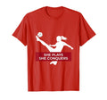 She Plays She Conquers Womens T-Shirt - Casual Everyday Wear Men Women