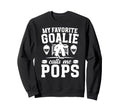 Proud Hockey Goalie Pops Ice Hockey Sweatshirt - Streetwear Style Unisex