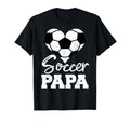 Soccer Papa Heart Funny Soccer Player T-Shirt - Minimalist Print Men Women
