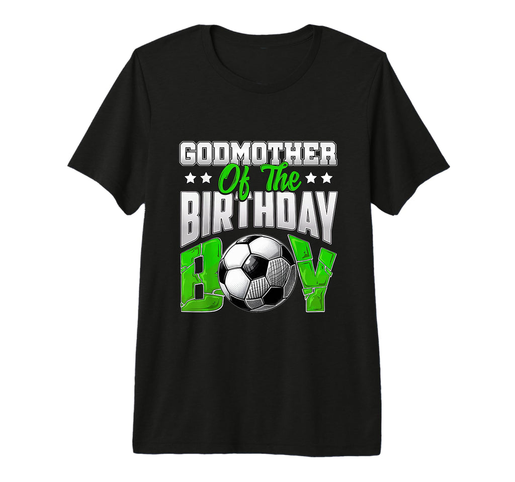 Godmother Birthday Soccer Family T-Shirt - Minimalist Print for Adults