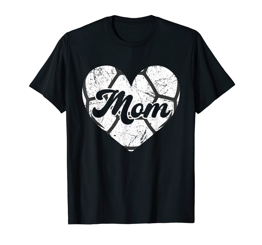 Mothers Day Distressed Heart Soccer T-Shirt - Fun Novelty Design Unisex