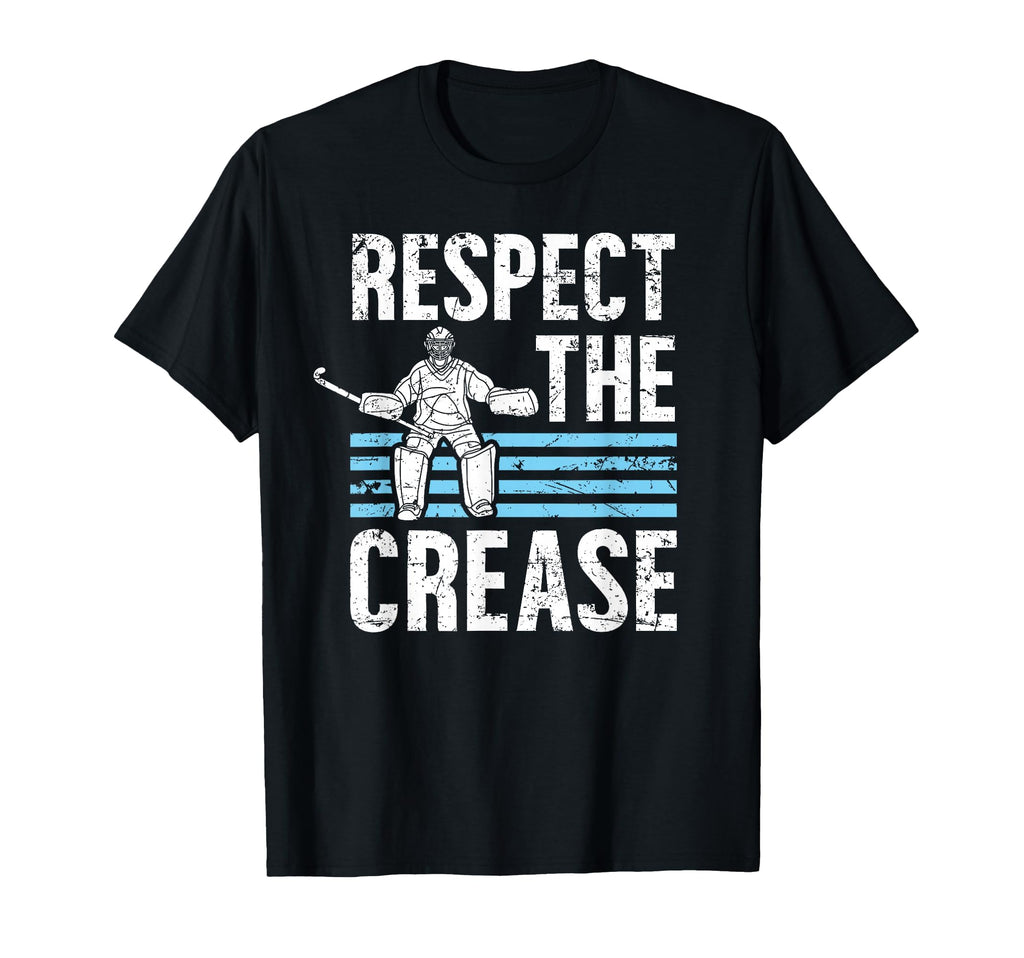 Respect Crease Ice Hockey Goalkeeper T-Shirt - Aesthetic Graphic Unisex
