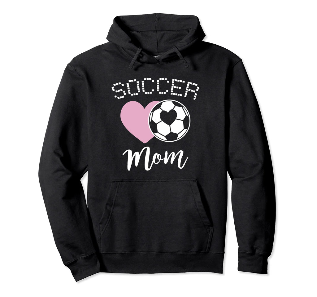 Soccer Mom Love Heart Mama Mommy Mother Hoodie - Trendy Graphic Unisex