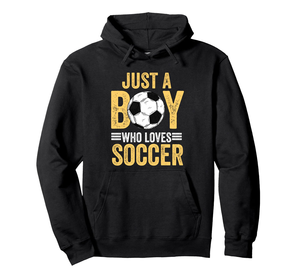 Just Who Loves Soccer Funny Football Hoodie - Fun Novelty Design Unisex