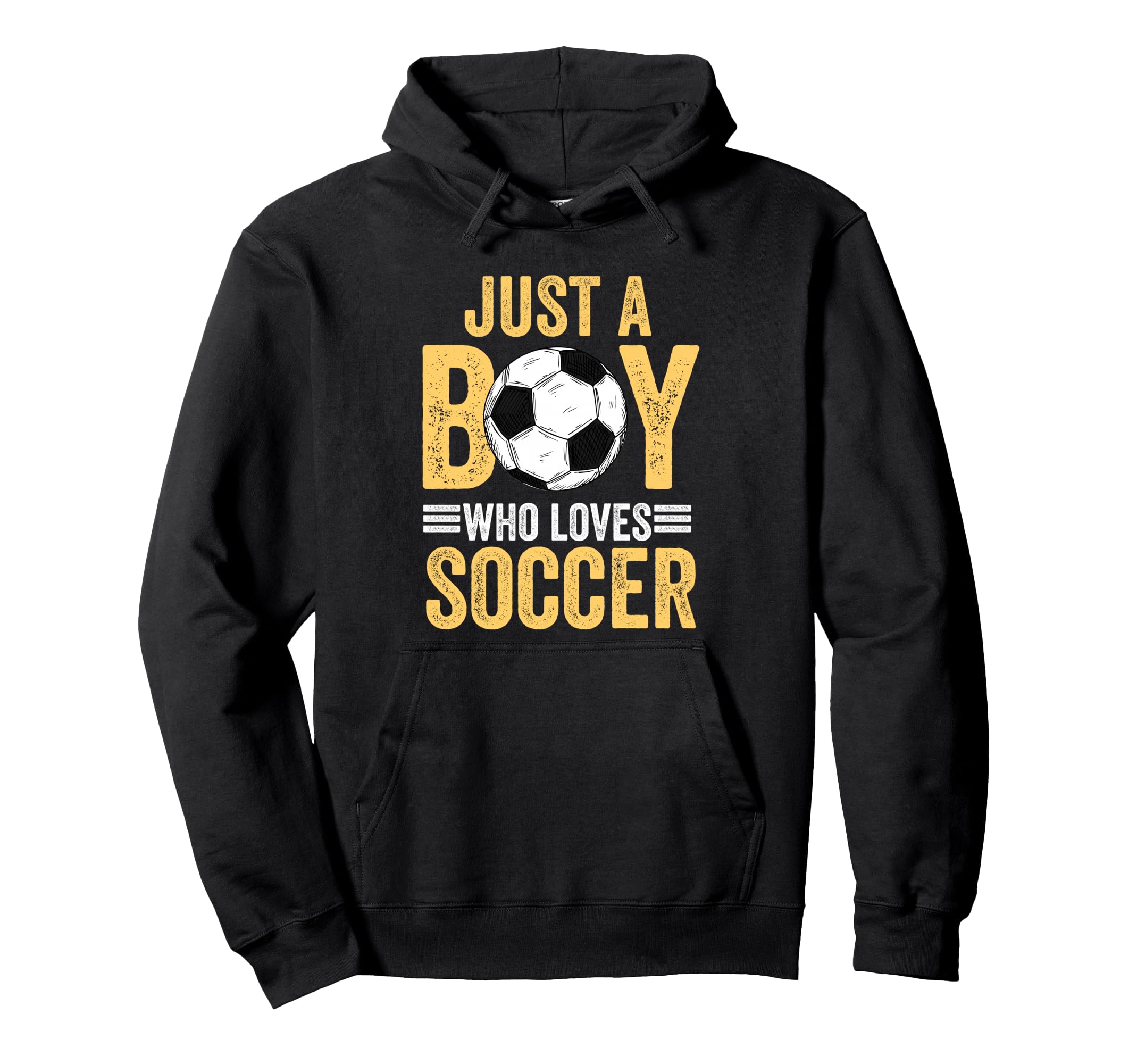 Just Who Loves Soccer Funny Football Hoodie - Fun Novelty Design Unisex