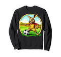 Kangaroo Footballer Sweatshirt - Fun Novelty Design Unisex