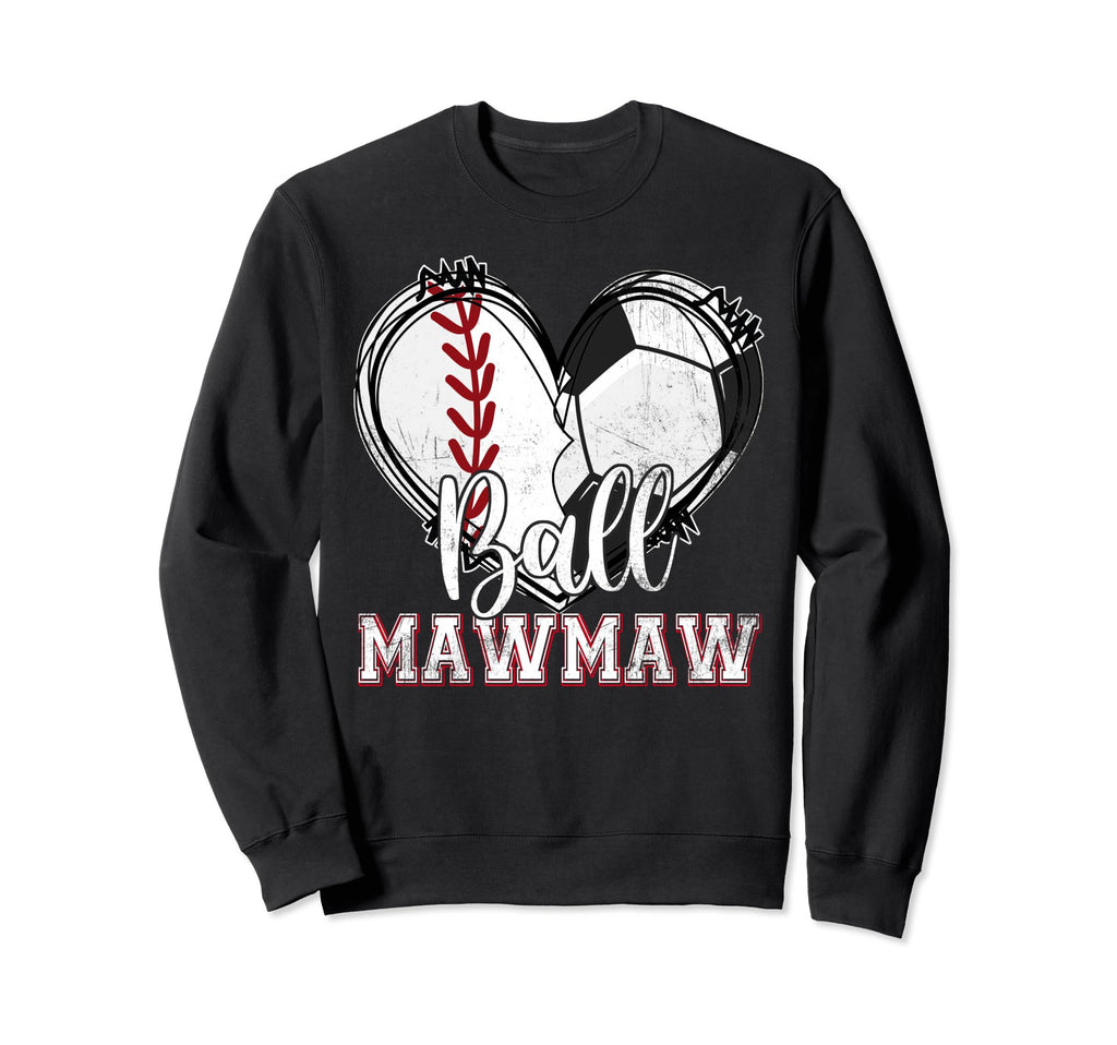 Ball Mawmaw Baseball Soccer Sweatshirt - Fun Novelty Design for Adults