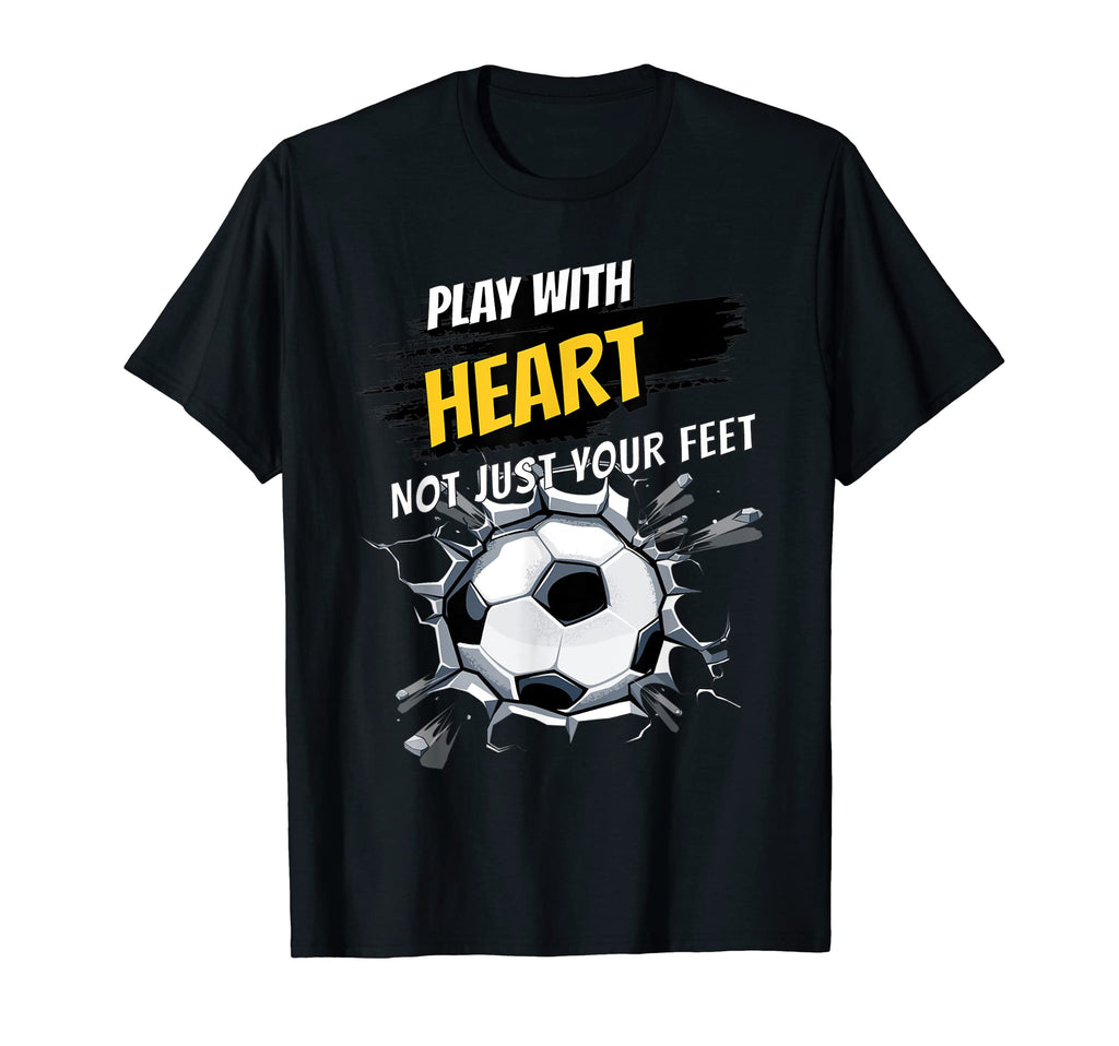 Play Heart Sports Soccer T-Shirt - Aesthetic Graphic Unisex