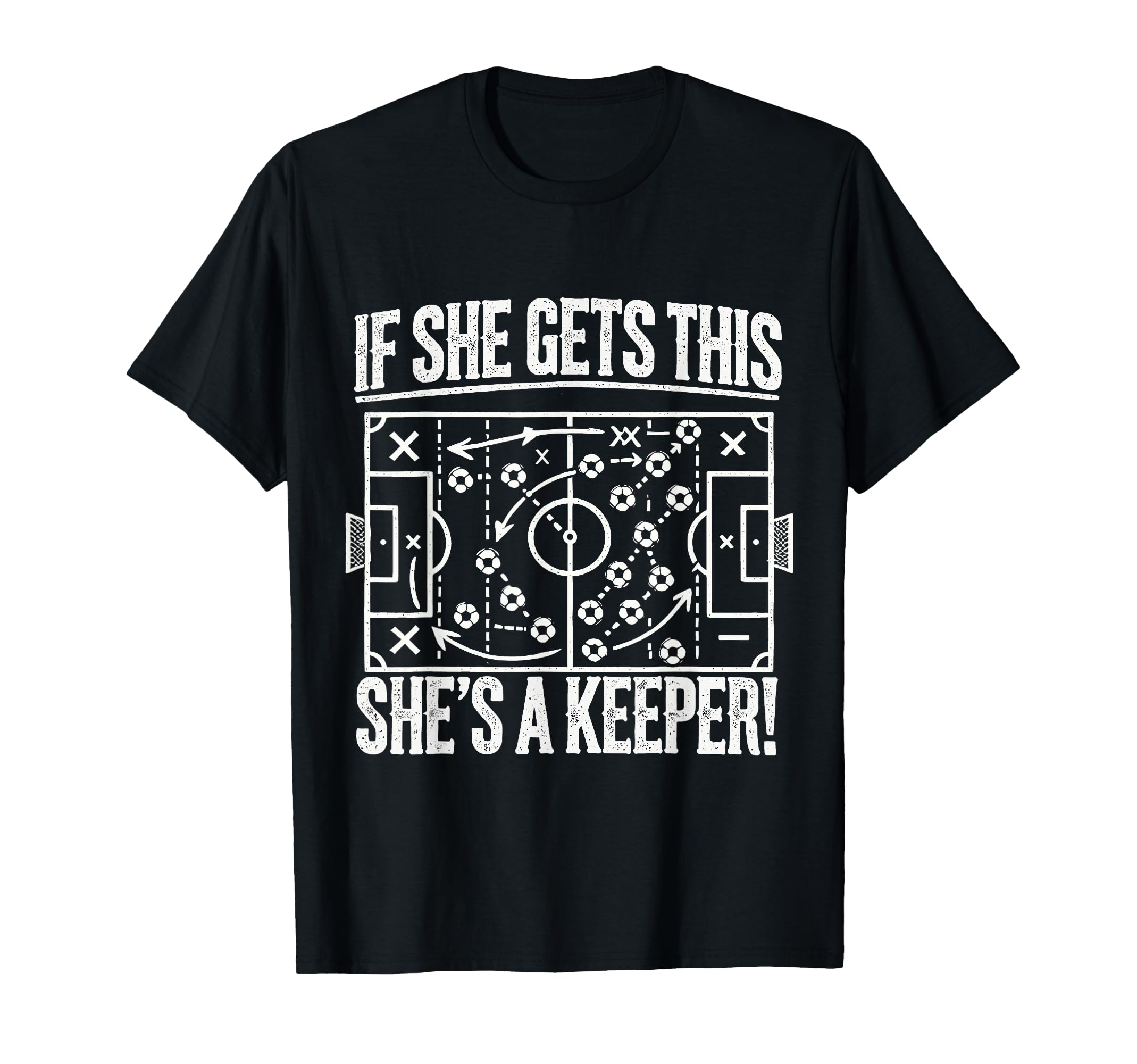 Soccer Goalie Art Soccer Coach T-Shirt - Fun Novelty Design Men Women