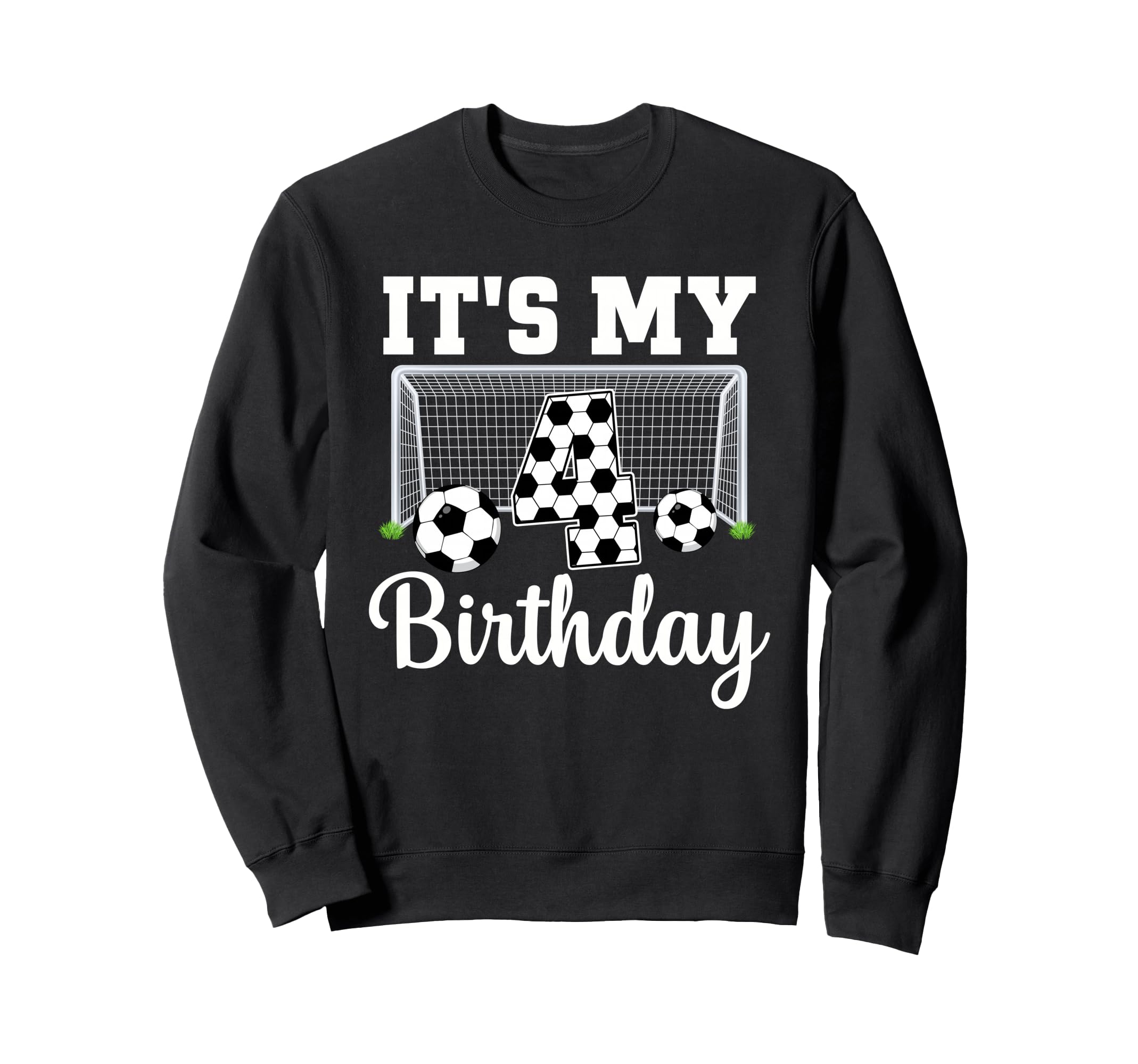 Its My 4Th Birthday Soccer 4 Year Sweatshirt - Aesthetic Graphic Men Women