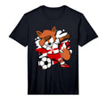 Dabbing Fox Northern Ireland Soccer T-Shirt - Fun Novelty Design Unisex