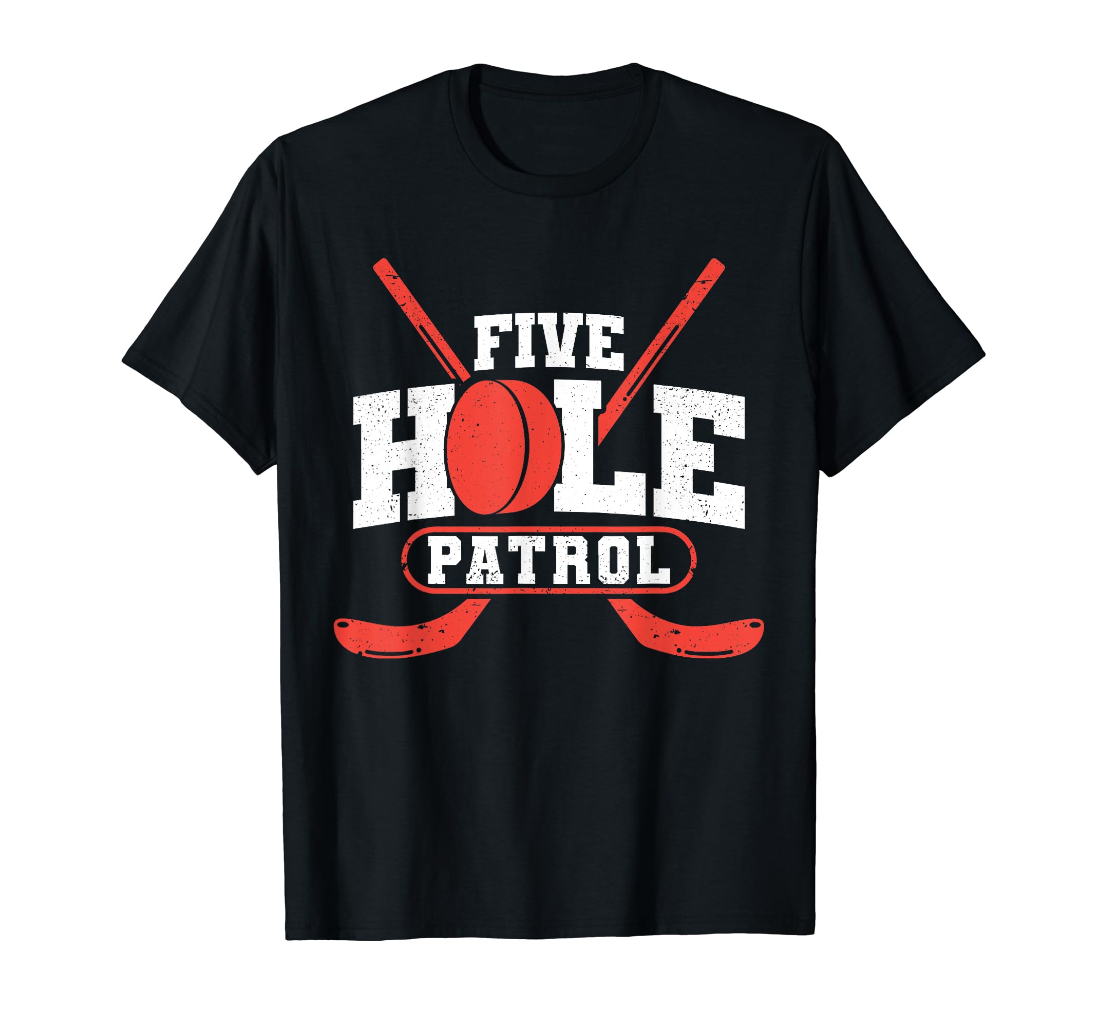 Five Hole Patrol Funny Goalie Ice T-Shirt - Aesthetic Graphic Men Women