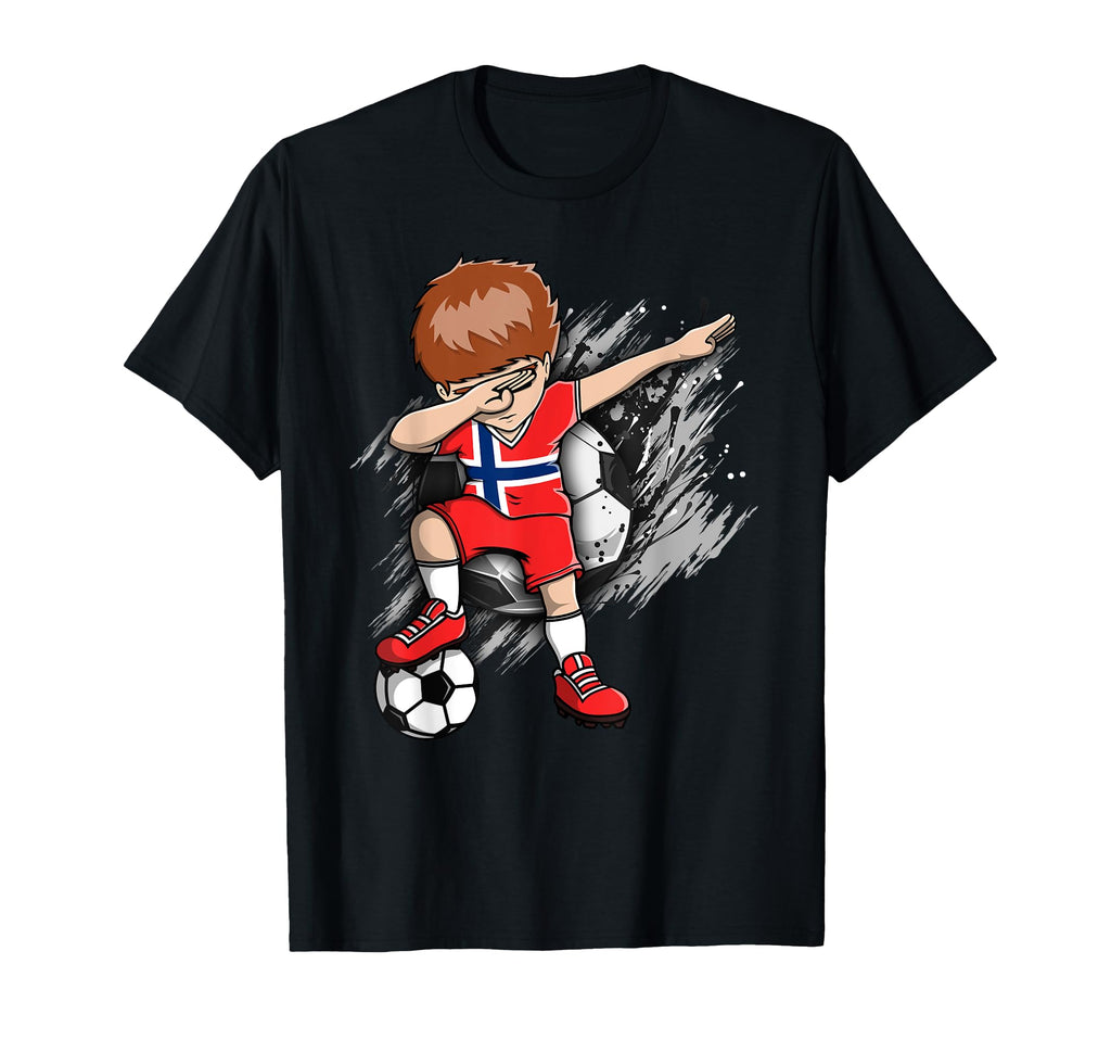 Dabbing Soccer Norway Jersey Norwegian T-Shirt - Trendy Graphic for Adults