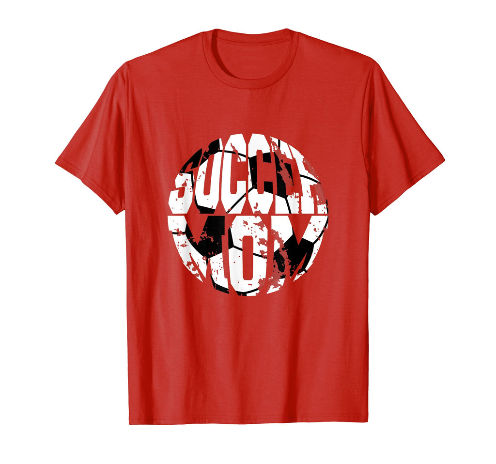 Womens Soccer Mom Distressed T-Shirt - Novelty Apparel Men Women