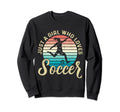 Just Who Loves Soccer Soccer Sweatshirt - Trendy Graphic for Adults