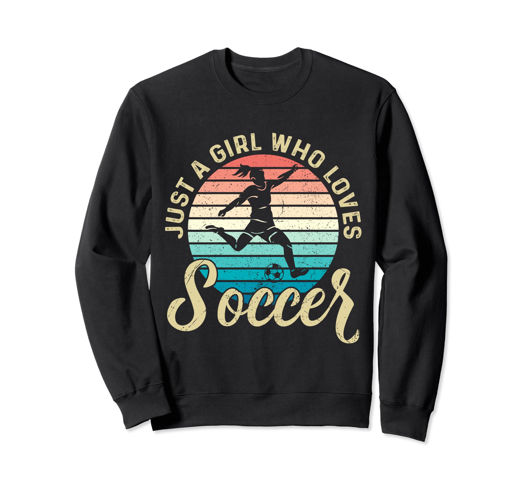 Just Who Loves Soccer Soccer Sweatshirt - Trendy Graphic for Adults