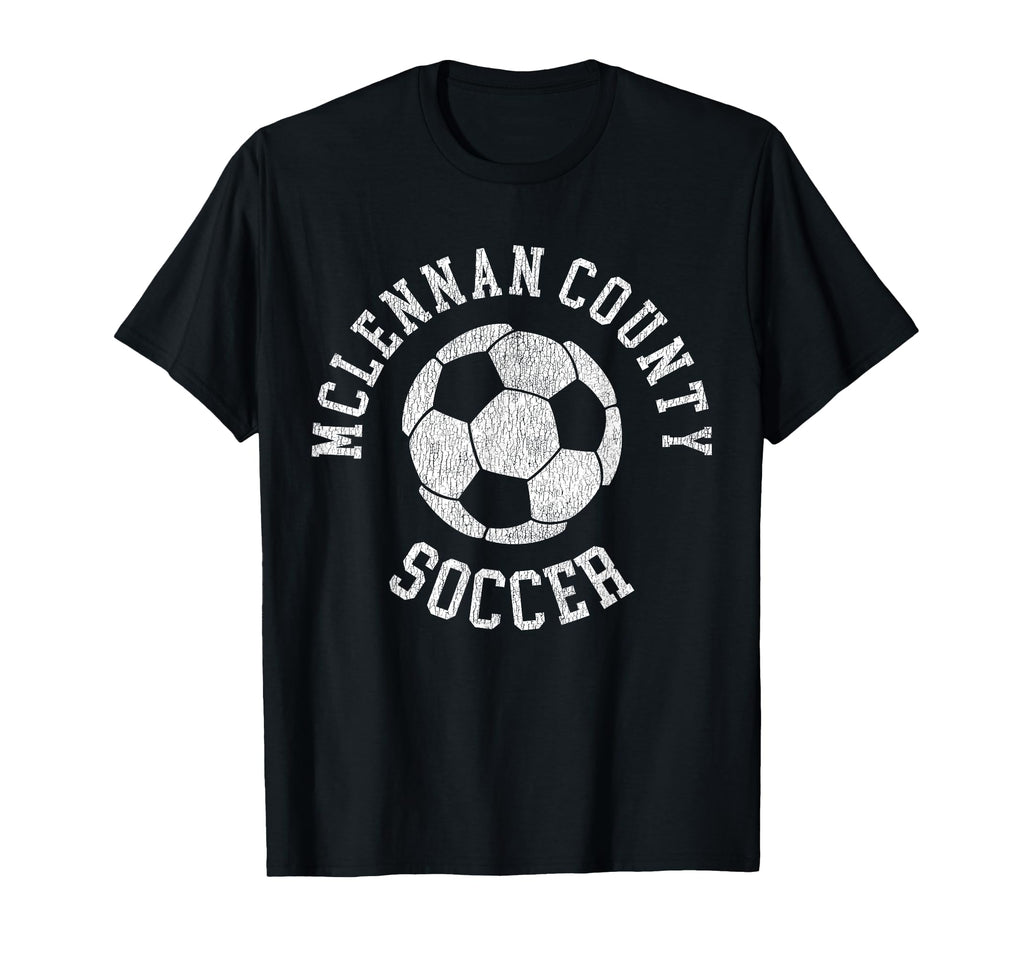Mclennan County Soccer Distressed 90S T-Shirt - Novelty Apparel Men Women