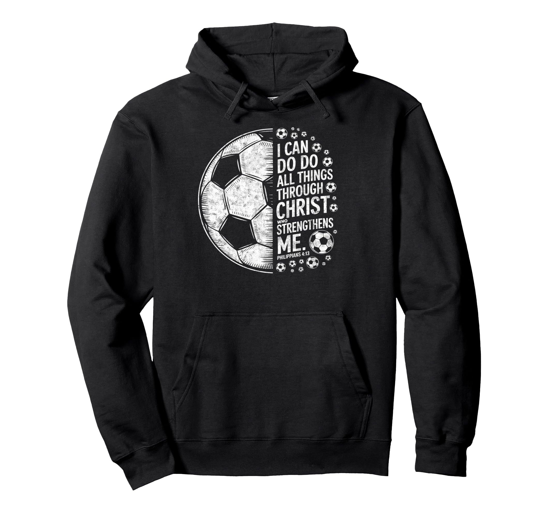 Soccer Player Christian I Can Do All Hoodie - Unique Graphic Men Women