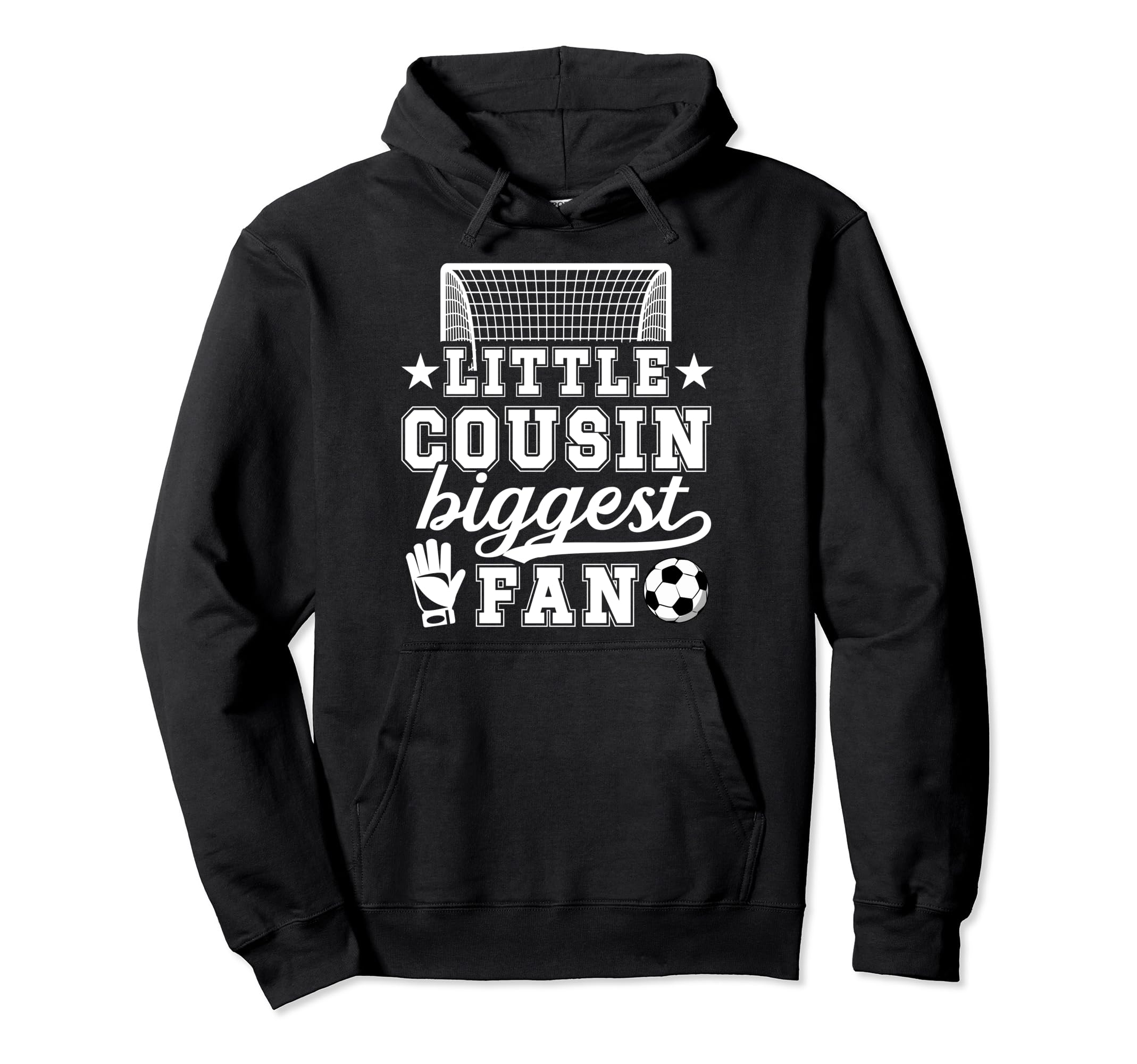 Little Cousin Soccer Goalie Cousin Soccer Hoodie - Graphic Print Unisex