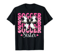 Soccer Sister Soccer Sis Coquette Bow T-Shirt - Minimalist Print Men Women
