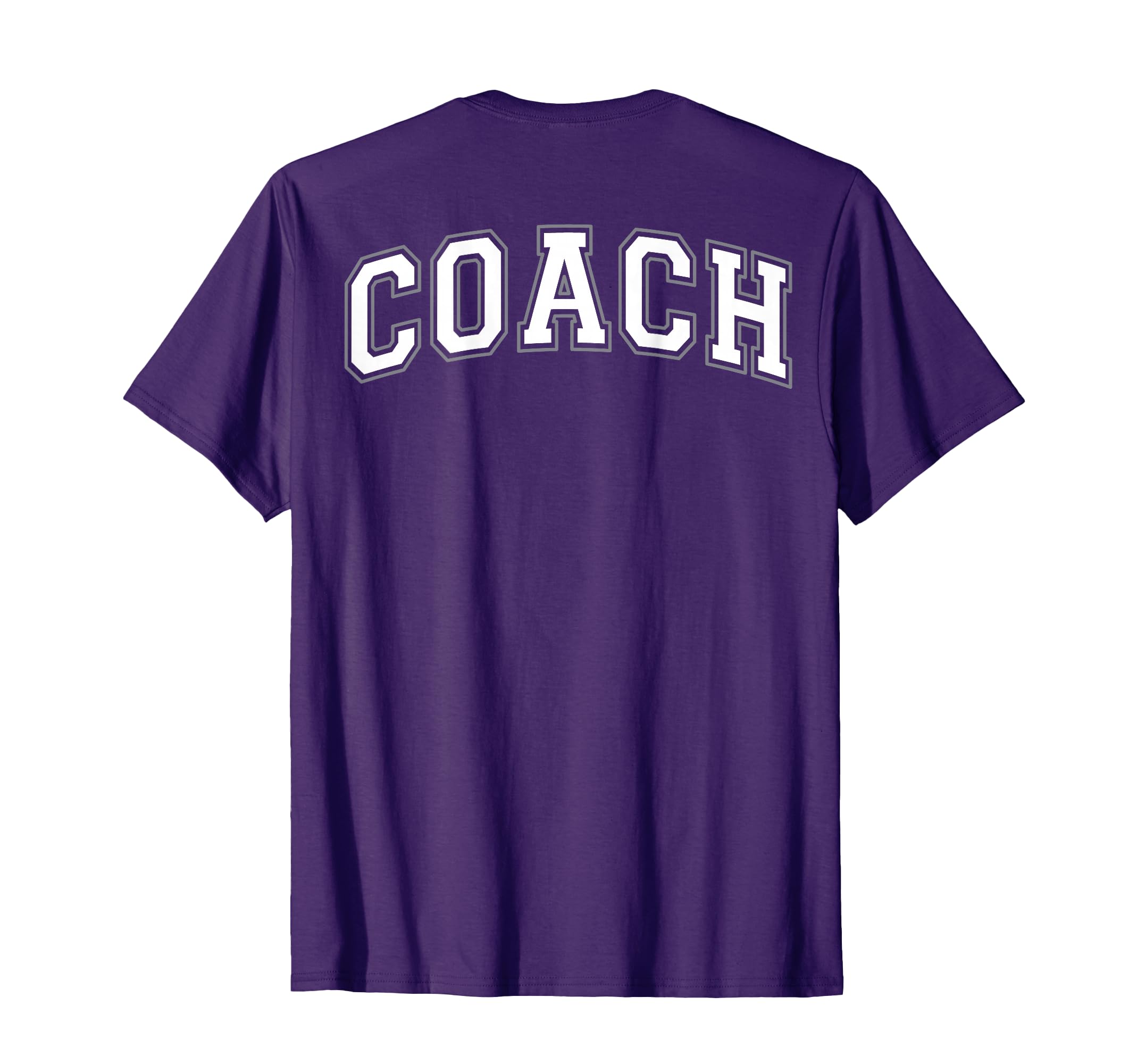 Coach Sports Trainer White Grey Back T-Shirt - Aesthetic Graphic Unisex