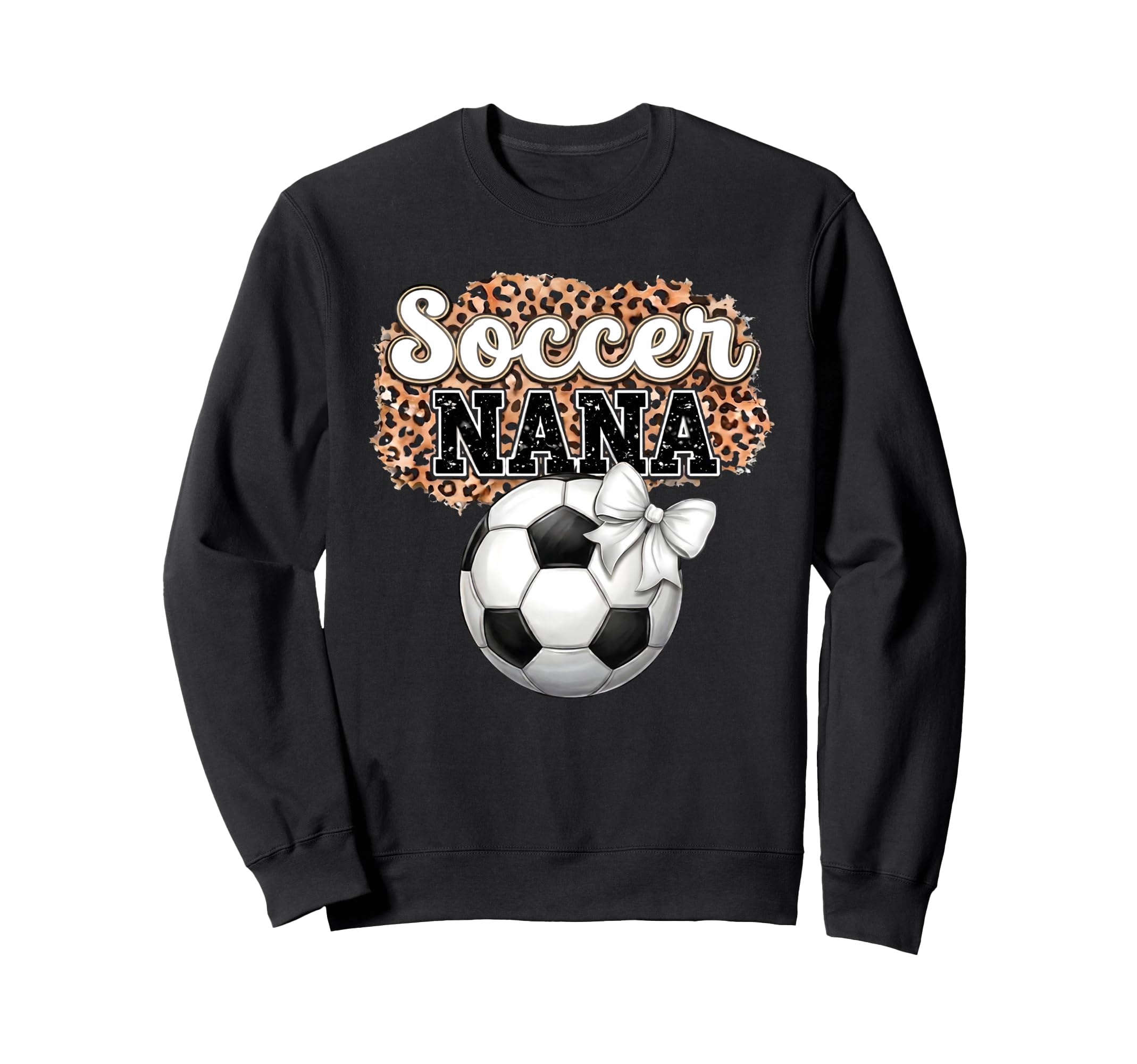 Soccer Nana Mothers Day Bow Grandma Sweatshirt - Trendy Graphic Unisex