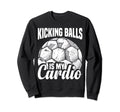 Soccer Player Kicking Balls Soccer Sweatshirt - Aesthetic Graphic Unisex