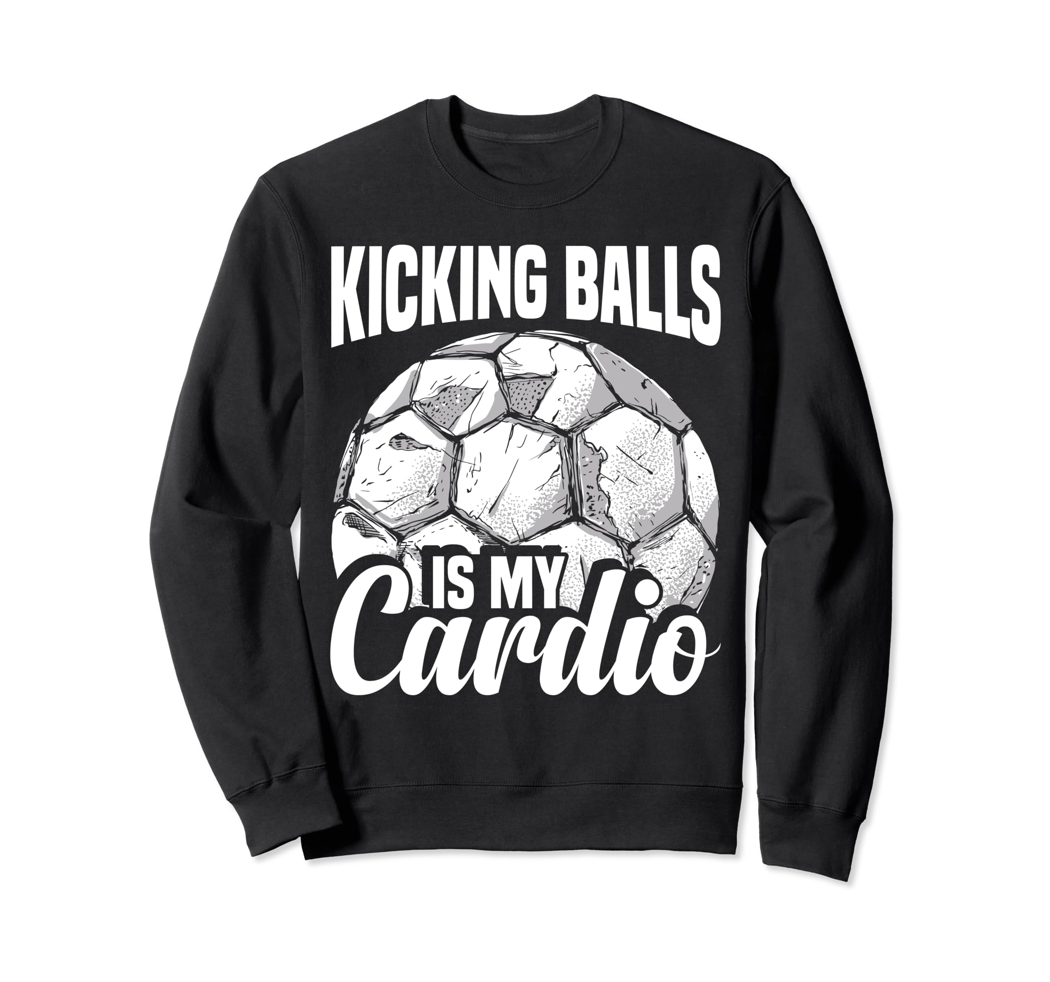 Soccer Player Kicking Balls Soccer Sweatshirt - Aesthetic Graphic Unisex