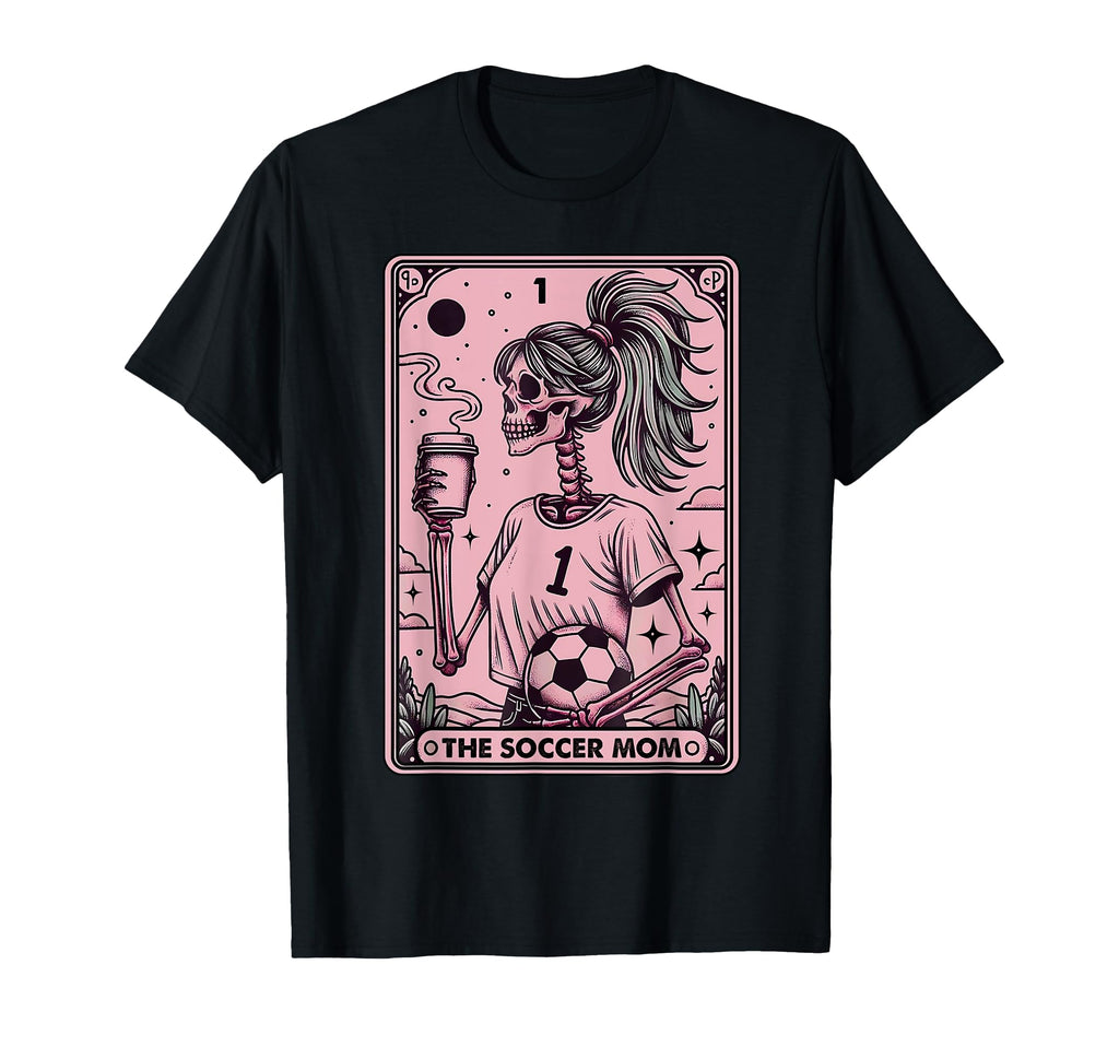 Womens Soccer Mom Tarot Card Funny T-Shirt - Custom Art Print Unisex