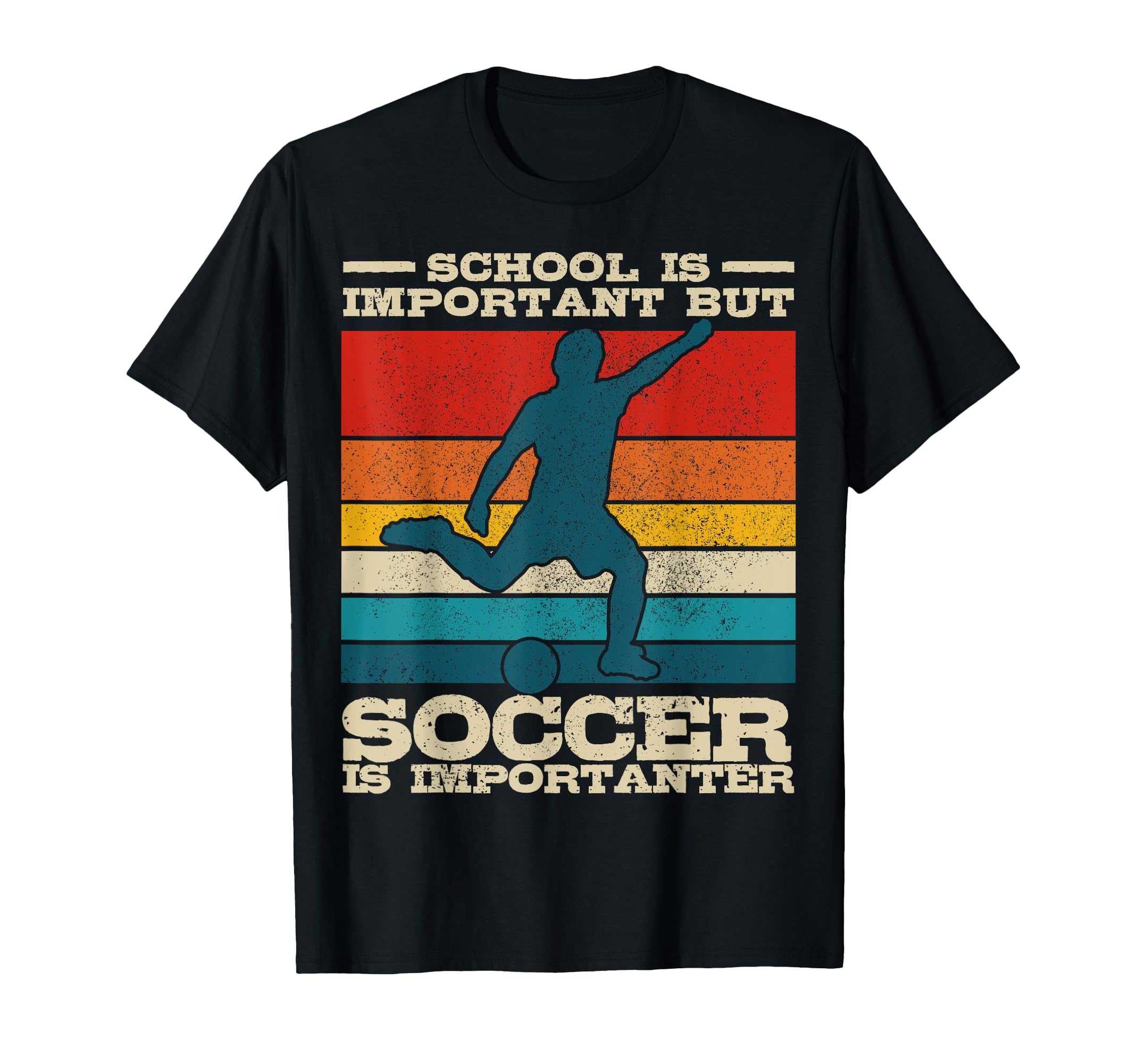 School Is Important But Soccer Is T-Shirt - Aesthetic Graphic for Adults