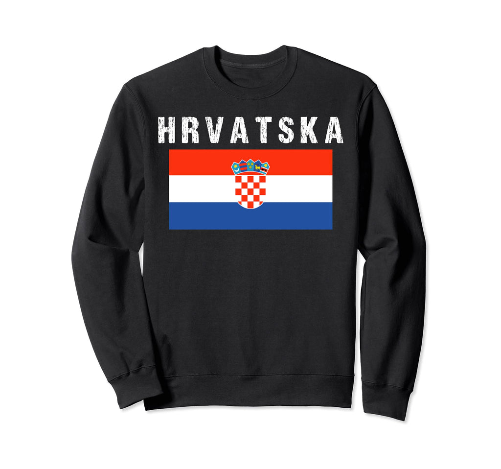 Hrvatska Croatia Flag Soccer Sweatshirt - Streetwear Style for Adults