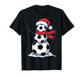 Funny Soccer Snowman Outfit Football T-Shirt - Streetwear Style for Adults