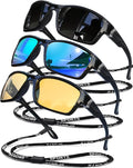 Polarized Sunglasses for Men Women Sports Goggles Lightweight Frame Cycling Running Fishing Driving UV400 Protection