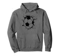 Soccer Ball Crashing Through Wall Football Hoodie - Unique Graphic Unisex